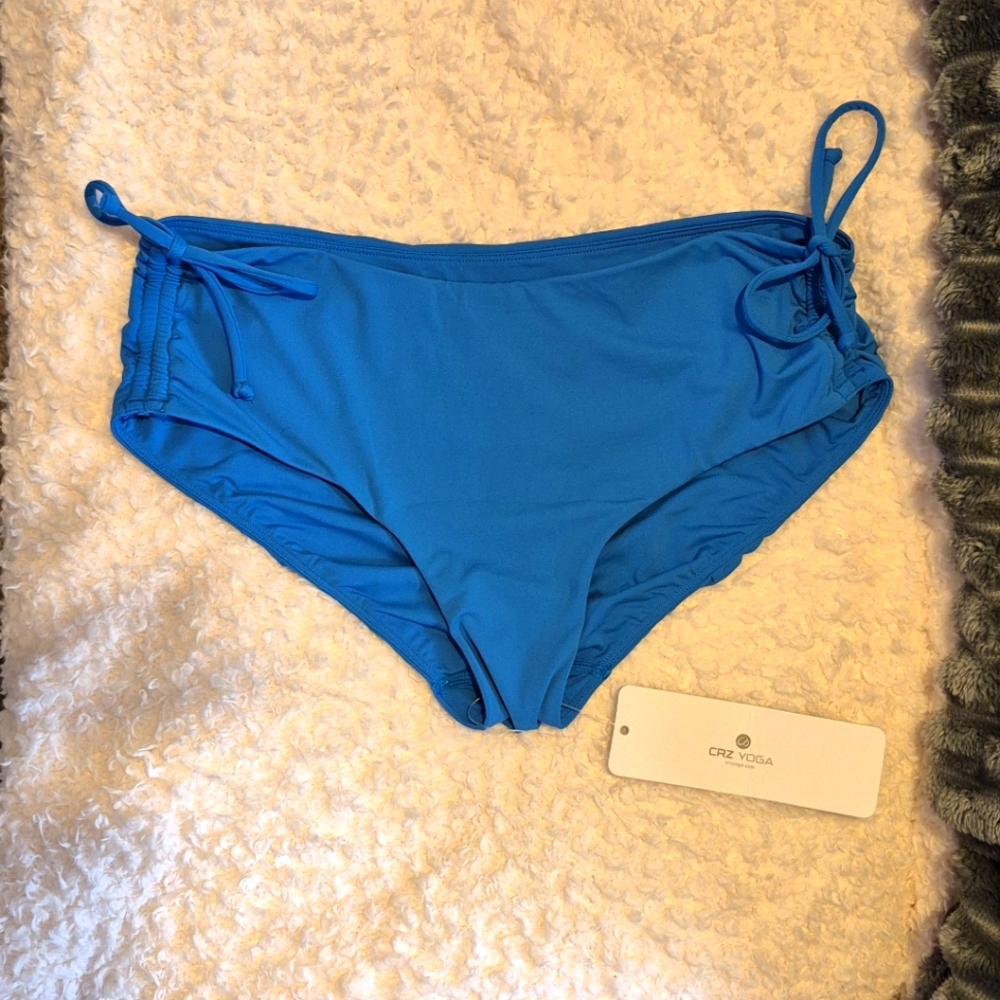NWT CRZ YOGA Sunshine Bikini Bottom Side Tie Adjustable